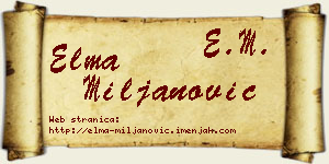 Elma Miljanović vizit kartica